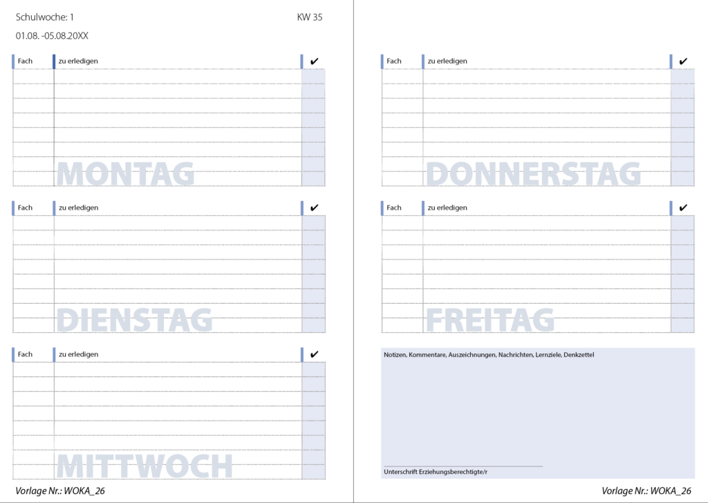 Wochenkalender 26